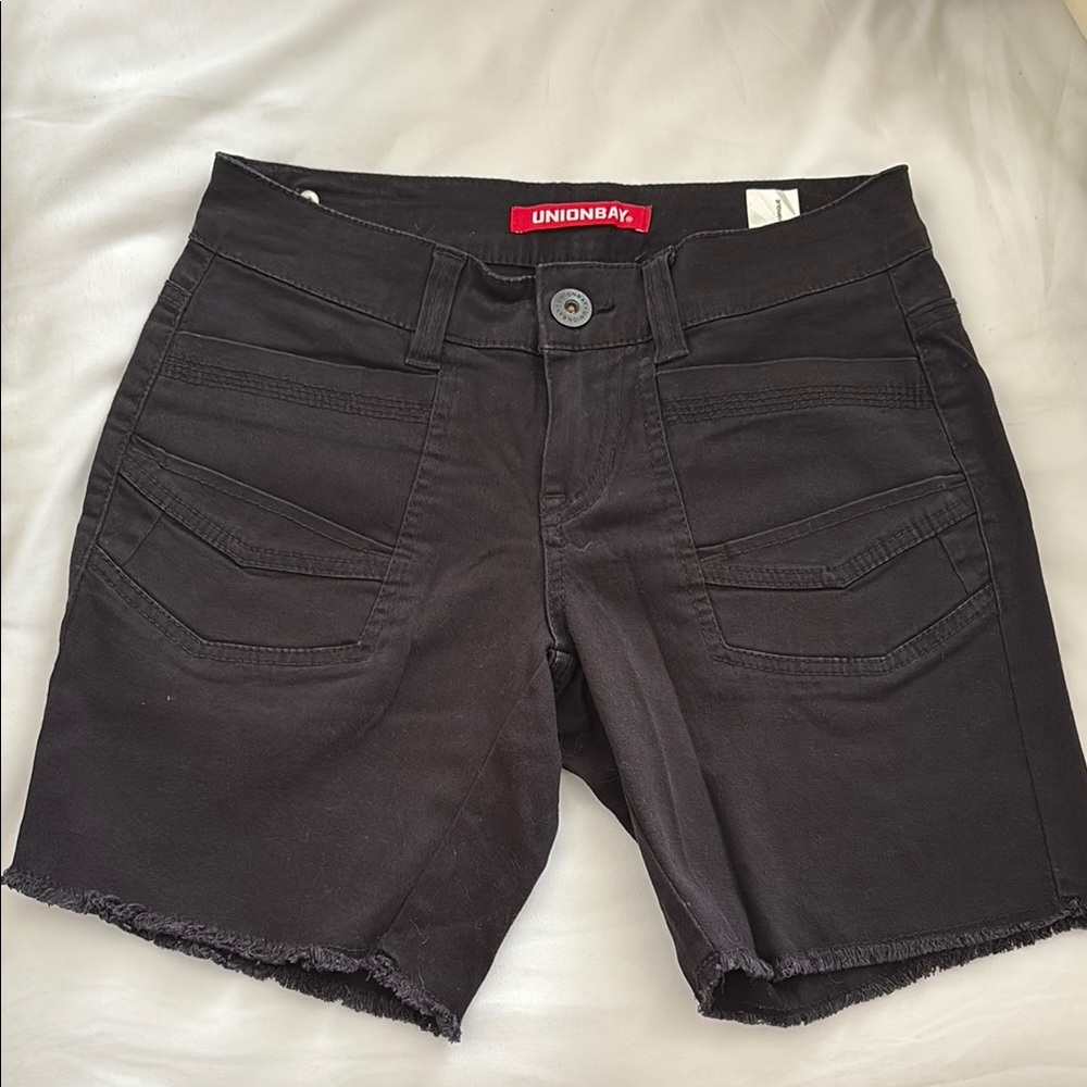 UNIONBAY Women's Black Jean Shorts